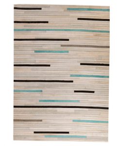Patchwork Leather/Cowhide Rug 11P4071 120x180cm 1